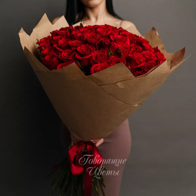 51 роза красная 3