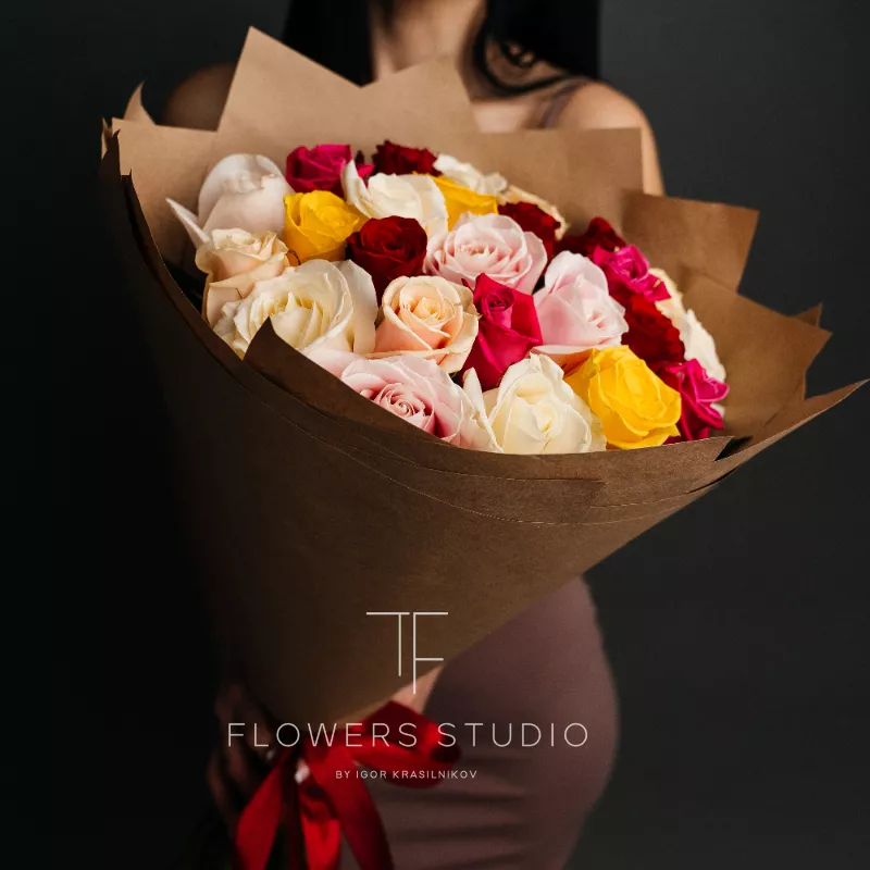 25 роз микс 2