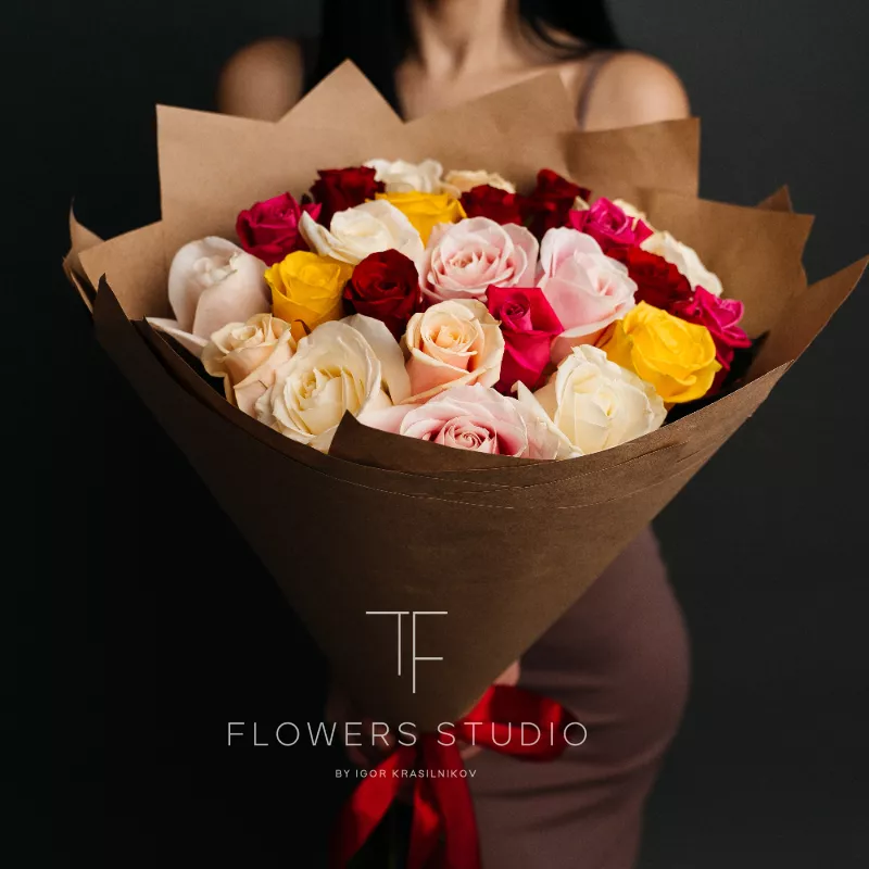 25 роз микс 1