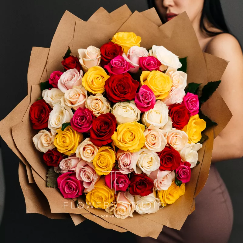 51 роза микс