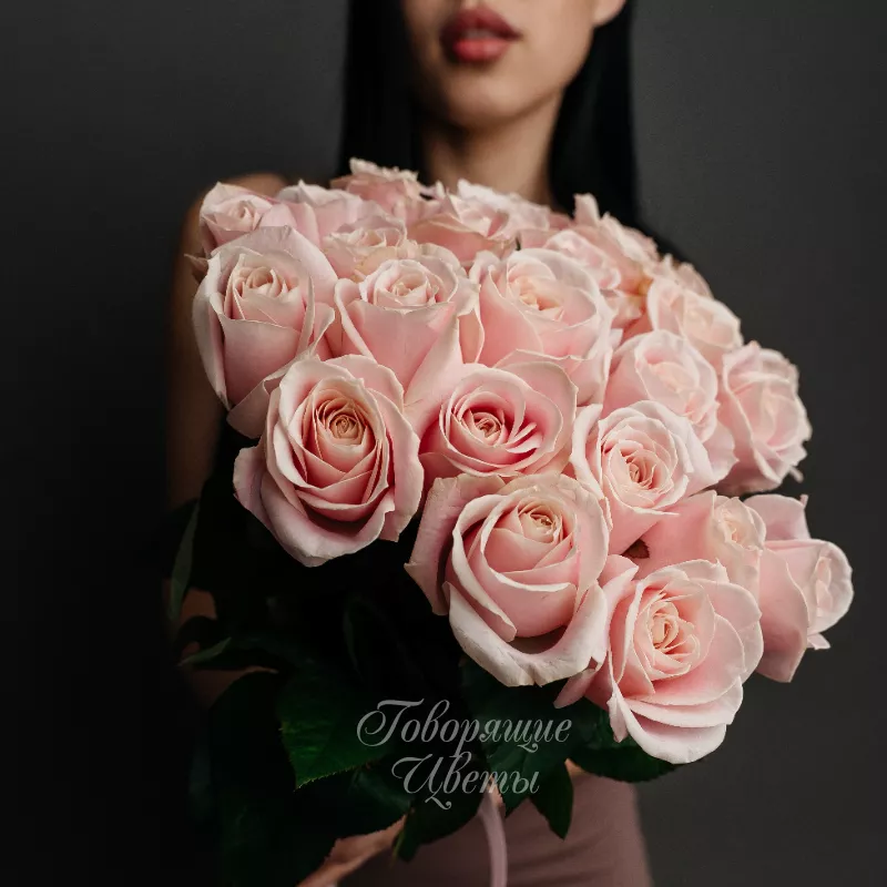 25 розовых роз 2