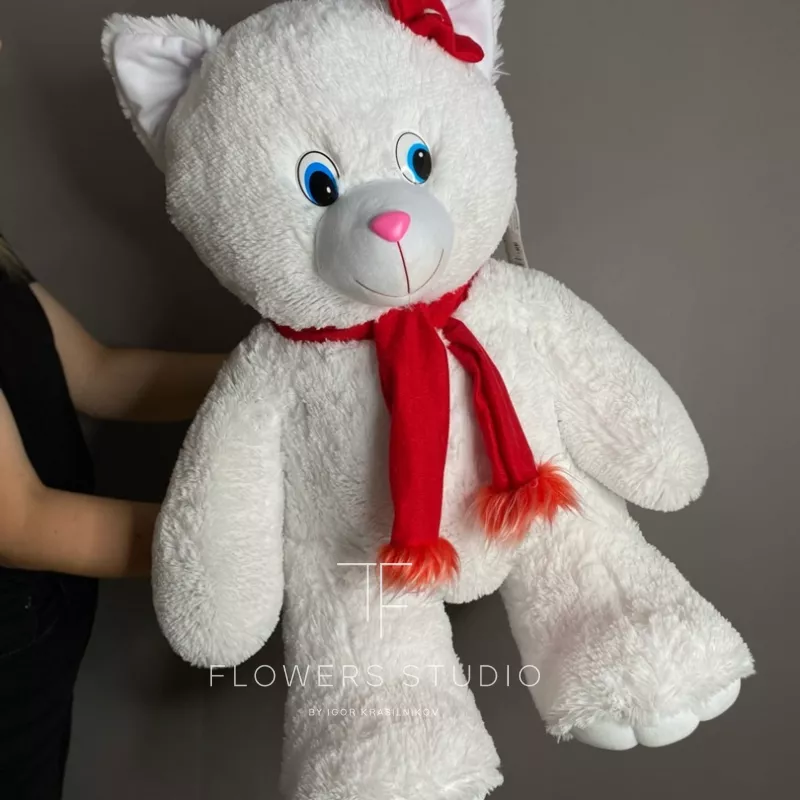 Кошка с цветком 1