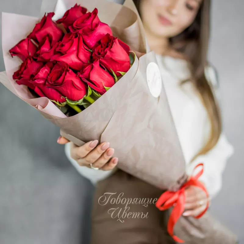 11 красных роз (премиум сорт) 1