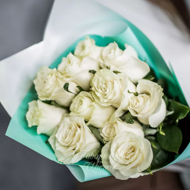 11 белых роз (премиум сорт) 2
