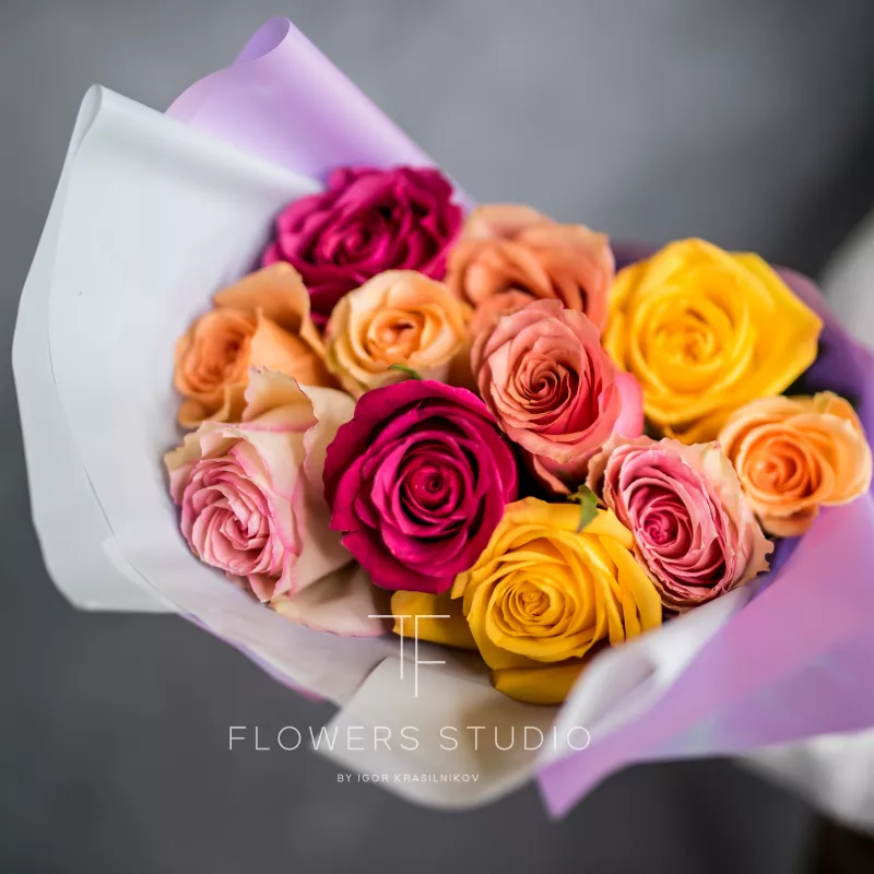 11 роз микс (премиум сорт) 1