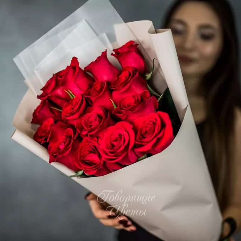 15 красных роз (премиум сорт) 1