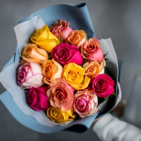 15 роз микс (премиум сорт) от интернет-магазина «Flowers Studio»