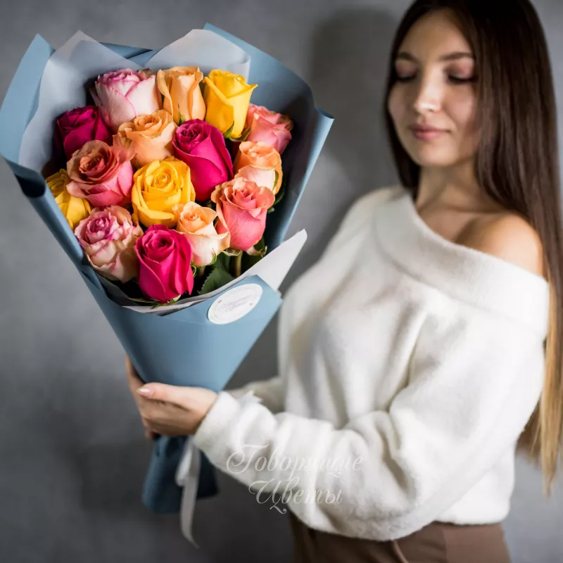 15 роз микс (премиум сорт) 1