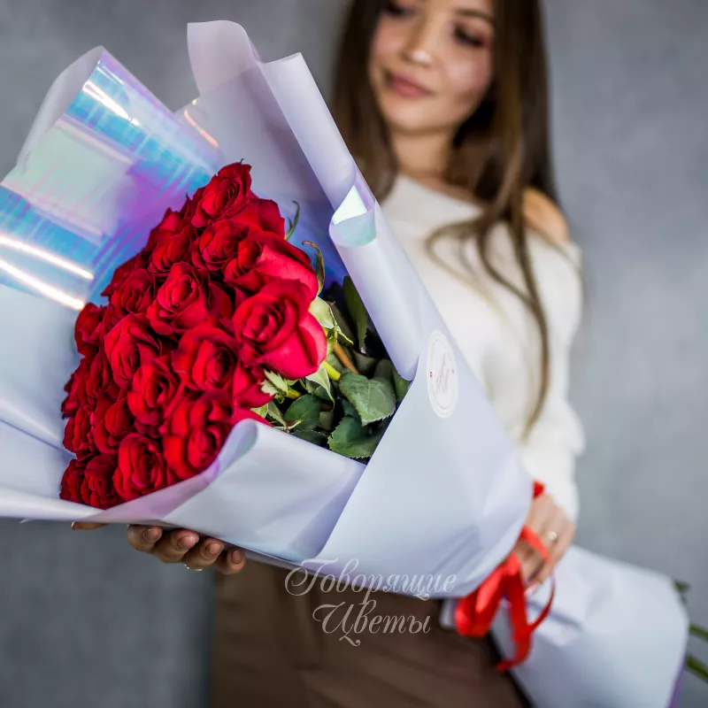 21 красная роза (премиум сорт)