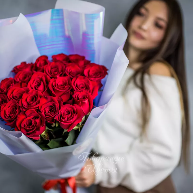 21 красная роза (премиум сорт) 3