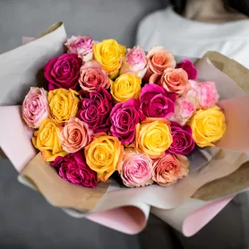 25 роз микс (премиум сорт) от интернет-магазина «Flowers Studio»