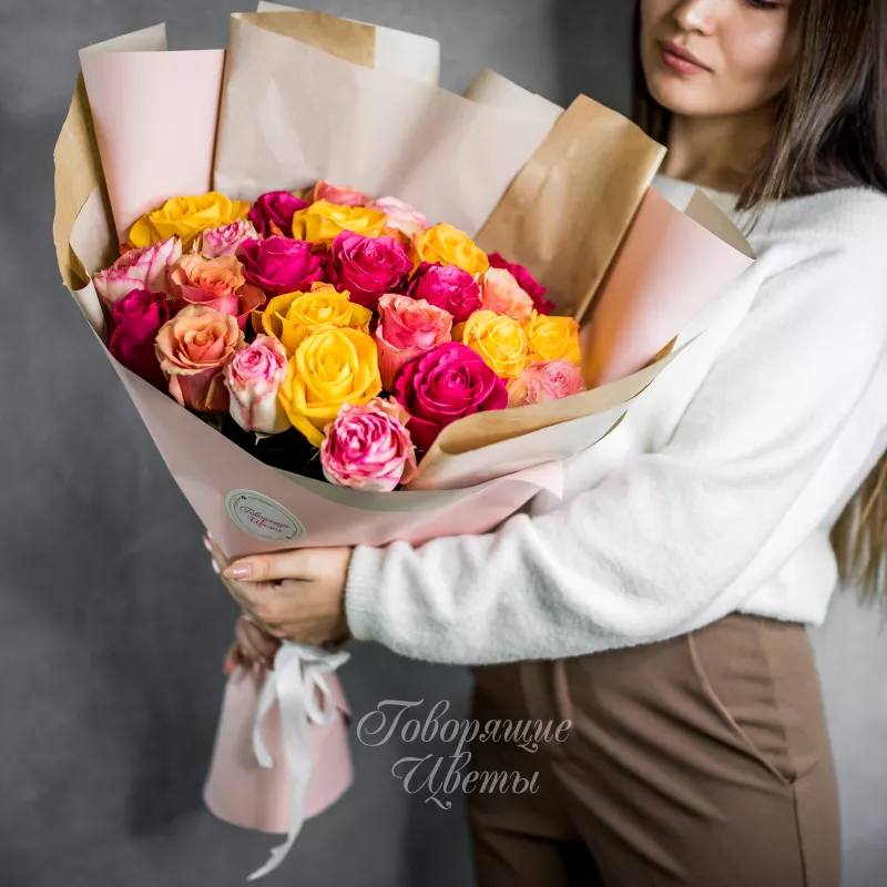 25 роз микс (премиум сорт) 4