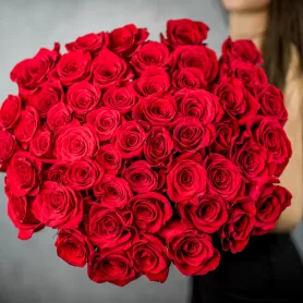 51 красная роза (Премиум сорт) от интернет-магазина «Flowers Studio»