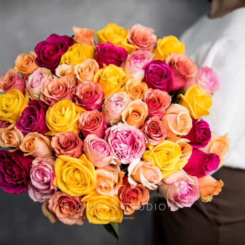 51 роза микс (Премиум сорт)