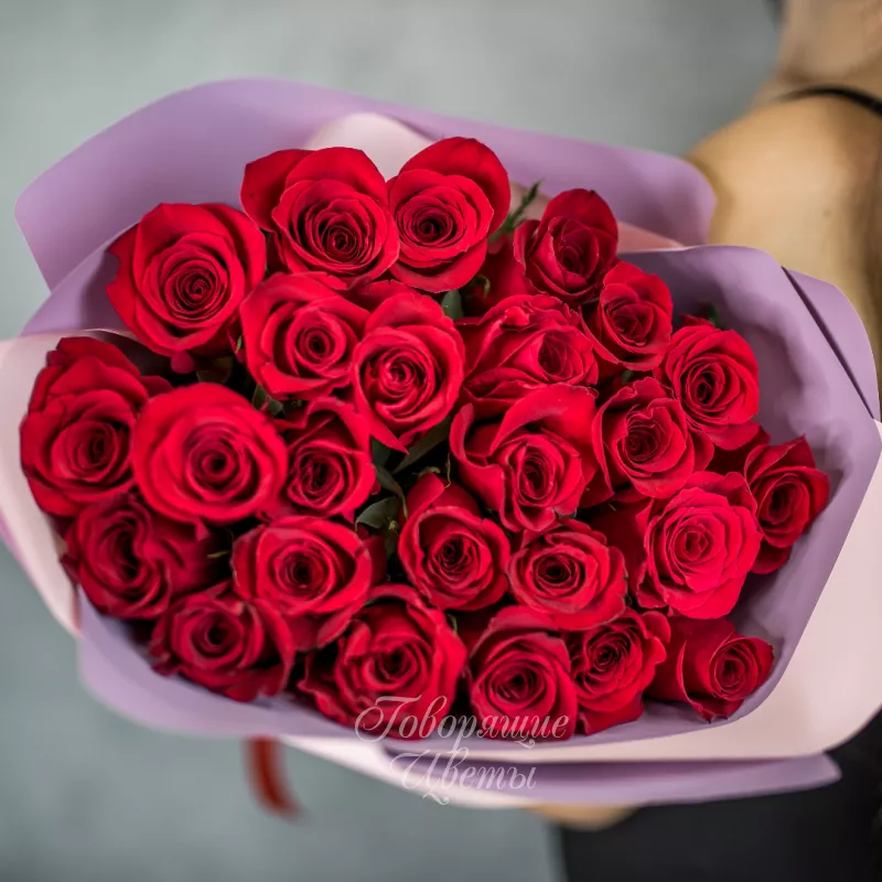 25 красных роз (премиум сорт) 1