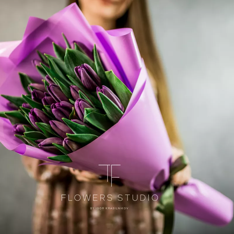 25 фиолетовых тюльпанов 3