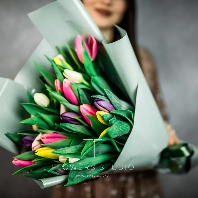 25 тюльпанов микс