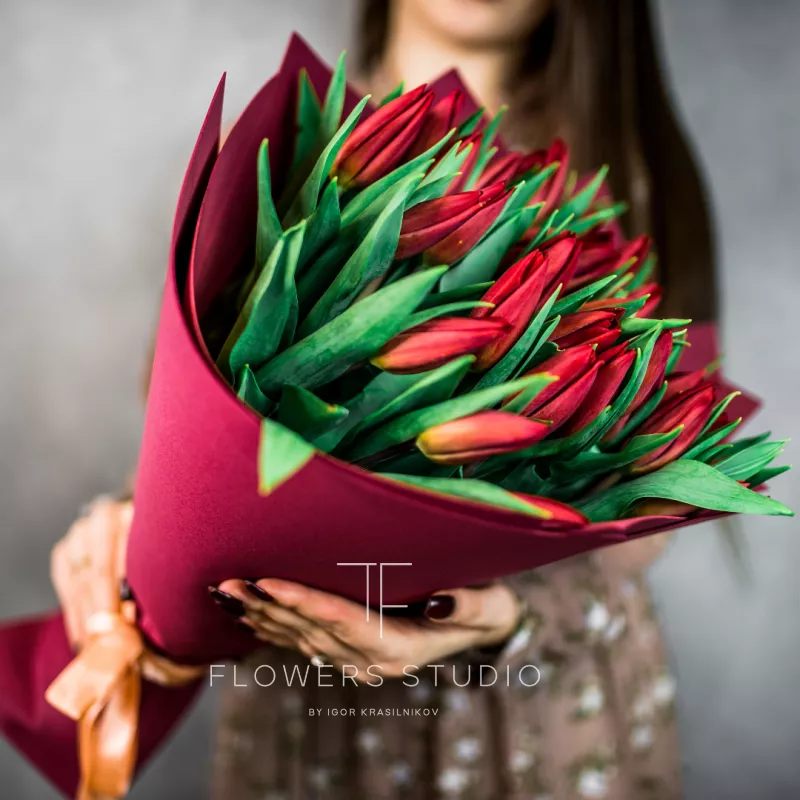 35 красных тюльпанов 2