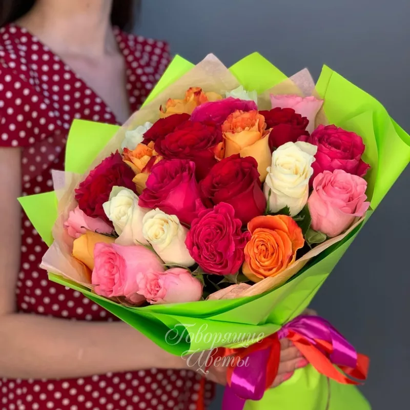25 роз микс Кения 1