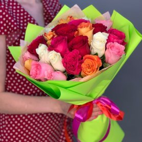 25 роз микс Кения от интернет-магазина «Flowers Studio» в Чебоксарах