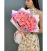 25 розовых роз Кения 2