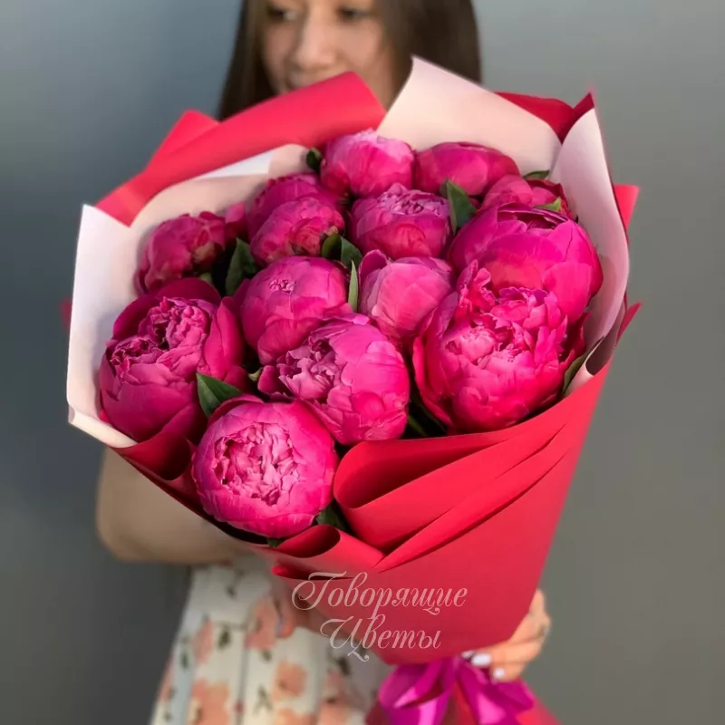 15 пионов фуксия 1